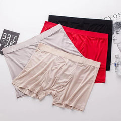 3 Stücke Männer Seiden-Boxer-Unterhosen