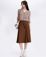 Gänseblümchen Blumen Rüschen Seidenbluse