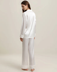 22Momme Klassisches Seiden-Pyjama-Set Ivory