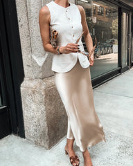 22 Momme Seiden Maxi Rock