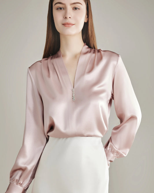 100% Seidenbluse Seidenhemd