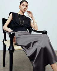 22 Momme Seiden Maxi Rock