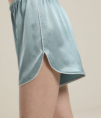 Damen 100% Seiden Kurz-Pyjama Set