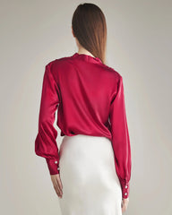 100% Seidenbluse Seidenhemd