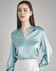 100% Seidenbluse Seidenhemd