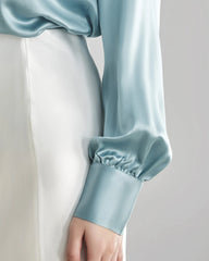 100% Seidenbluse Seidenhemd