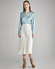 100% Seidenbluse Seidenhemd