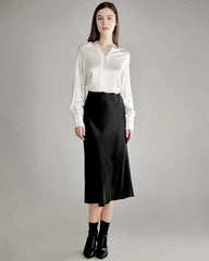 100% Seidenbluse Seidenhemd