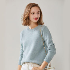 Reines Kaschmir-Rundhals-Pullover