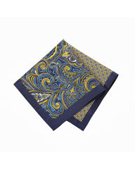 Männer klassisches Taschentuch mit goldenem Druckmuster und Patchwork-Design