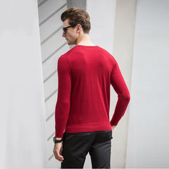 Worsted Rundhals Kaschmirpullover für Herren