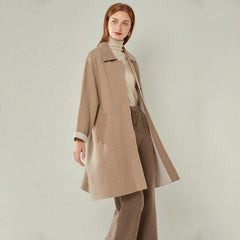 Damen Reiner Wollmantel