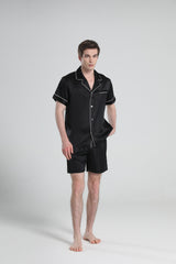 Lässige Seiden-Short-Pyjamas für Herren
