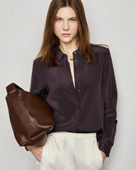 30 Momme Verdeckte Seidenbluse