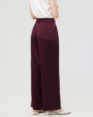30 Momme Seidenhose mit Falten und geradem Bein