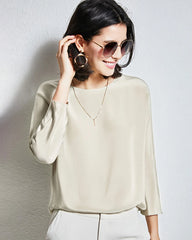 30 Momme Lockere Seidenbluse