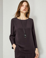 30 Momme Lockere Seidenbluse
