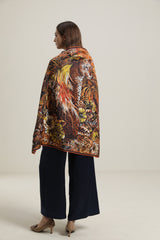 Seidenschal mit Vintage-Tiger-Muster