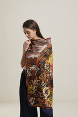Seidenschal mit Vintage-Tiger-Muster