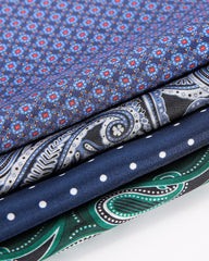 Männer Seiden-Taschentuch mit dunklem Farbton-Druckmuster