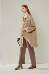 Damen Reiner Wollmantel