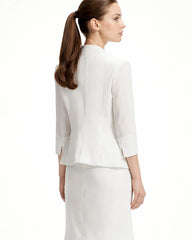 40 Momme Seidenblazer für Damen mit 3/4-Ärmeln