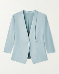 40 Momme Seidenblazer für Damen mit 3/4-Ärmeln