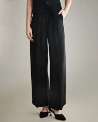 40 Momme Seidenhose mit breiten Beinen