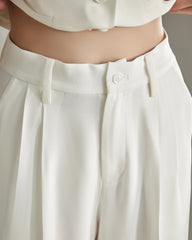 40 Momme Seidenhose mit breiten Beinen