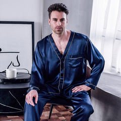 2-teiliges Männer Reines-Pyjama-Set