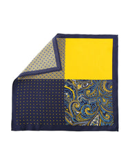 Männer klassisches Taschentuch mit goldenem Druckmuster und Patchwork-Design