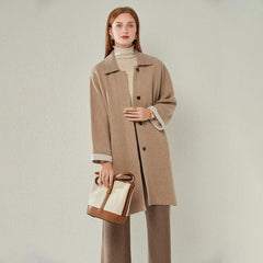 Damen Reiner Wollmantel