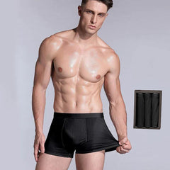 3 Stücke Männer Seiden-Boxer-Unterhosen