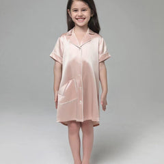 Seiden-Blusen-Schlafkleid für Mädchen