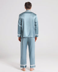Herren Seiden-Pyjama Schlafanzug Set