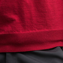 Worsted Rundhals Kaschmirpullover für Herren