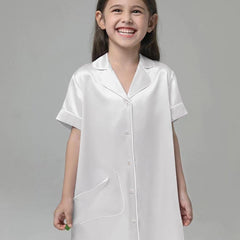 Seiden-Blusen-Schlafkleid für Mädchen