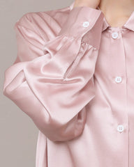 Damen 22 Momme Seidenhemdkleid mit Unregelmäßigem Schnitt