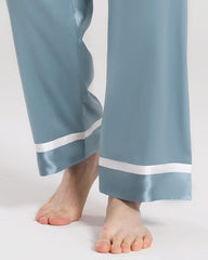 Herren Seiden-Pyjama Schlafanzug Set