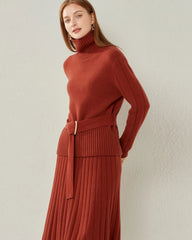 Kaschmir-Pullover mit Gürtel