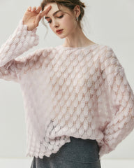 Atmungsaktiver Seide-Kaschmir Rundhals-Pullover