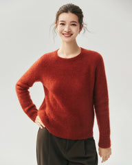 Kaschmir-Seiden-Pullover mit Raglanärmeln