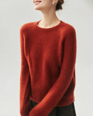 Kaschmir-Seiden-Pullover mit Raglanärmeln