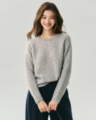 Kaschmir-Seiden-Pullover mit Raglanärmeln