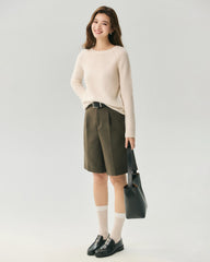 Kaschmir-Seiden-Pullover mit Raglanärmeln