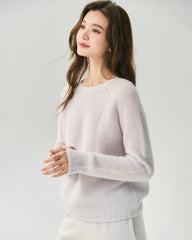 Kaschmir-Seiden-Pullover mit Raglanärmeln
