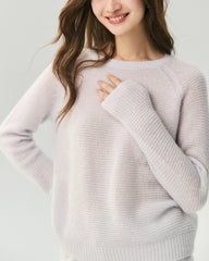 Kaschmir-Seiden-Pullover mit Raglanärmeln