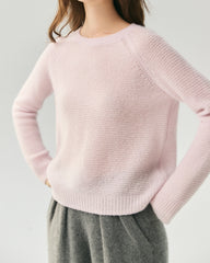 Kaschmir-Seiden-Pullover mit Raglanärmeln