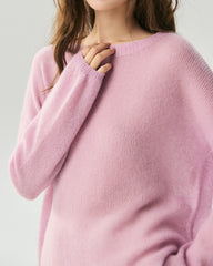 Kaschmir-Seide-Pullover mit lockerem Schnitt und Rundhalsausschnitt