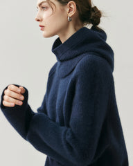 Kaschmir-Woll-Set mit Kapuzenpullover und Hose
